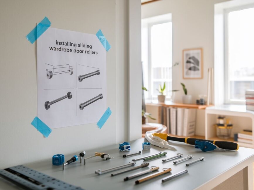 Ustawianie poziomu prowadnic przy montażu szafy